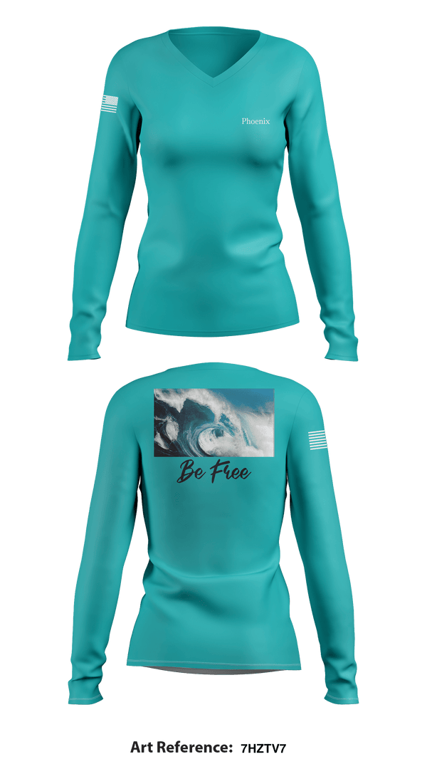 Women's Long Sleeve Vneck Shirt, Beads&Crafts, , Teamtime, Team time, sublimation, custom sports apparel, team uniforms, spirit wear, spiritwear, sports uniforms, custom shirts, team store, custom team store, fundraiser sports, apparel fundraiser