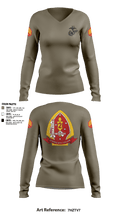 1st Battalion 2nd Marines 97957515 Women's Long Sleeve V-neck Shirt - 1