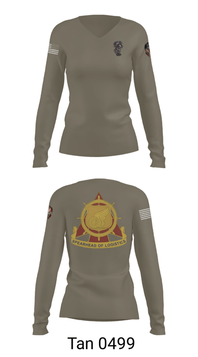 382nd CSSB 66174892 Women's Long Sleeve V-neck Shirt - 40