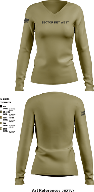Women's Long Sleeve Vneck Shirt, , Coast Guard, Teamtime, Team time, sublimation, custom sports apparel, team uniforms, spirit wear, spiritwear, sports uniforms, custom shirts, team store, custom team store, fundraiser sports, apparel fundraiser