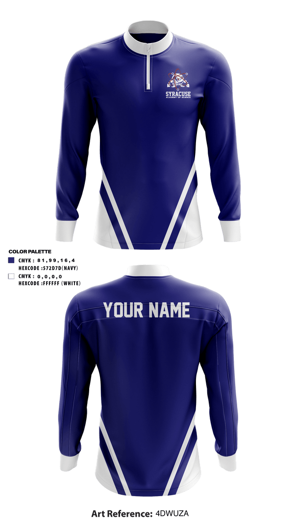 Quarter Zip Jacket, Syracuse Academy of Science, Track & Field, Teamtime, Team time, sublimation, custom sports apparel, team uniforms, spirit wear, spiritwear, sports uniforms, custom shirts, team store, custom team store, fundraiser sports, apparel fundraiser