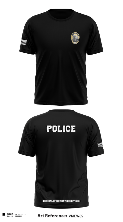 POLICE CRIMINAL INVESTIGATIONS DIVISION 56633419 Short Sleeve Performance Shirt - 1