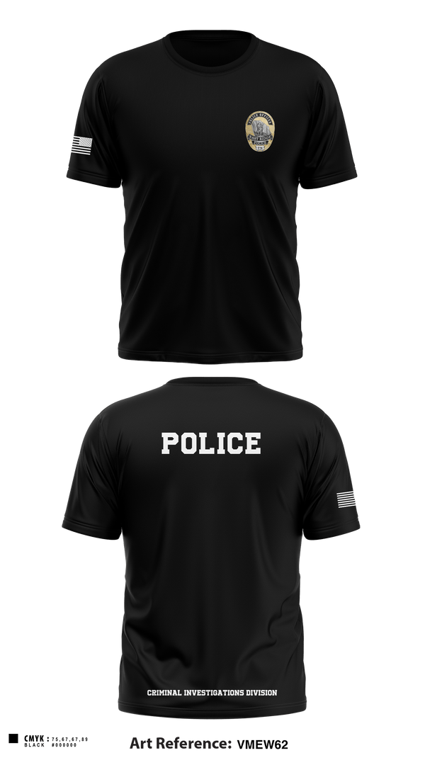 Short Sleeve Performance Shirt, POLICE CRIMINAL INVESTIGATIONS DIVISION, , Teamtime, Team time, sublimation, custom sports apparel, team uniforms, spirit wear, spiritwear, sports uniforms, custom shirts, team store, custom team store, fundraiser sports, apparel fundraiser