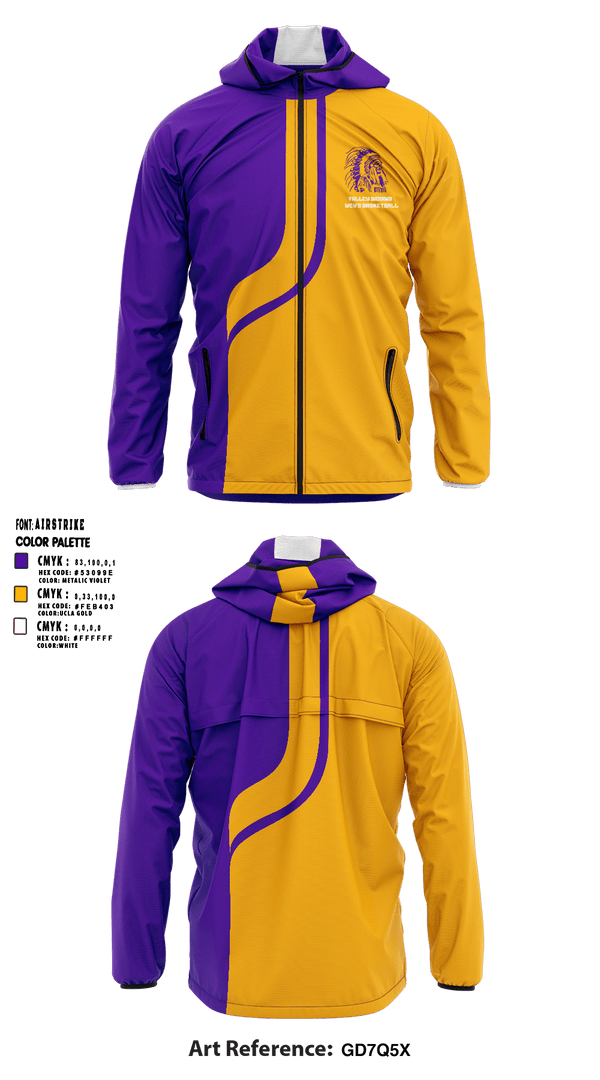 Windbreaker, Valley Indians, Men's Basketball, Teamtime, Team time, sublimation, custom sports apparel, team uniforms, spirit wear, spiritwear, sports uniforms, custom shirts, team store, custom team store, fundraiser sports, apparel fundraiser