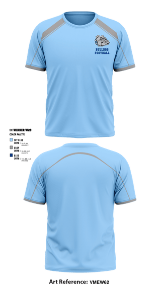 Short Sleeve Performance Shirt, West Rowan Bulldogs, Football, Teamtime, Team time, sublimation, custom sports apparel, team uniforms, spirit wear, spiritwear, sports uniforms, custom shirts, team store, custom team store, fundraiser sports, apparel fundraiser