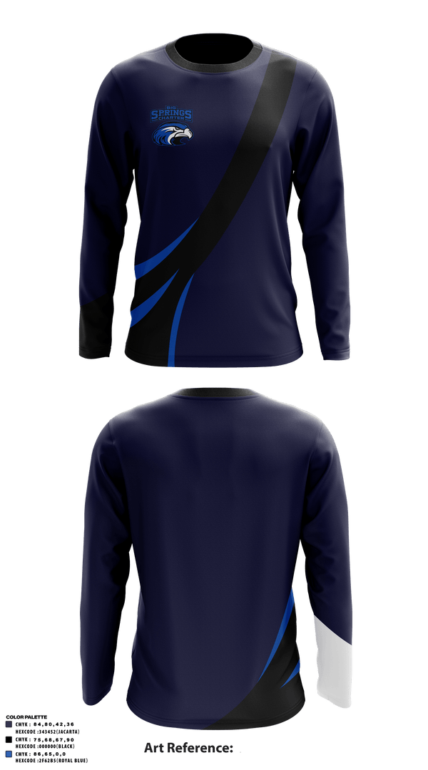 Long Sleeve Performance Shirt, Big Springs Charter School, Spirit Store, Teamtime, Team time, sublimation, custom sports apparel, team uniforms, spirit wear, spiritwear, sports uniforms, custom shirts, team store, custom team store, fundraiser sports, apparel fundraiser