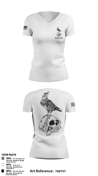 Women's Short Sleeve Vneck Shirt, E CO 2-39, Army, Teamtime, Team time, sublimation, custom sports apparel, team uniforms, spirit wear, spiritwear, sports uniforms, custom shirts, team store, custom team store, fundraiser sports, apparel fundraiser