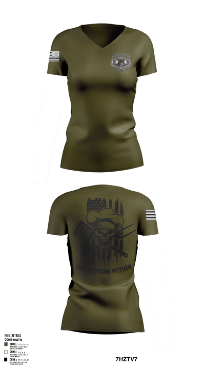 FSC 1-19th SFG(A) 54846303 Women's Short Sleeve V-neck Shirt - 53