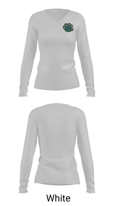 Woodgrove High School Cheer 34259448 Women's Long Sleeve V-neck Shirt - 20