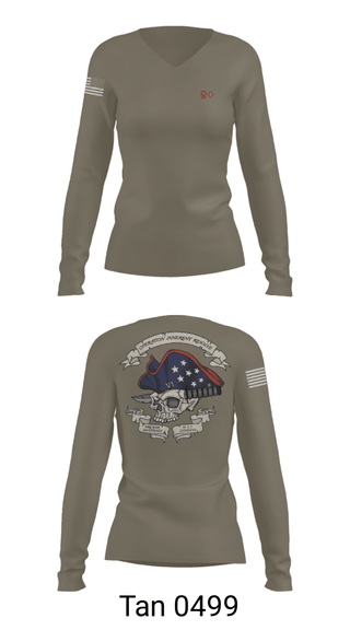 Women's Long Sleeve Vneck Shirt, , Army, Teamtime, Team time, sublimation, custom sports apparel, team uniforms, spirit wear, spiritwear, sports uniforms, custom shirts, team store, custom team store, fundraiser sports, apparel fundraiser