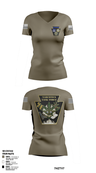 Women's Short Sleeve Vneck Shirt, Narcotics, Police, Teamtime, Team time, sublimation, custom sports apparel, team uniforms, spirit wear, spiritwear, sports uniforms, custom shirts, team store, custom team store, fundraiser sports, apparel fundraiser