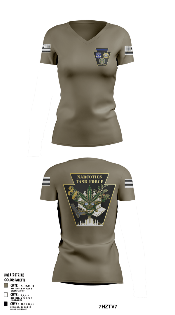 Women's Short Sleeve Vneck Shirt, Narcotics, Police, Teamtime, Team time, sublimation, custom sports apparel, team uniforms, spirit wear, spiritwear, sports uniforms, custom shirts, team store, custom team store, fundraiser sports, apparel fundraiser