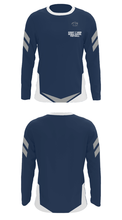 Henry F Moss Middle School Football 2709837 Long Sleeve Performance Shirt - 23