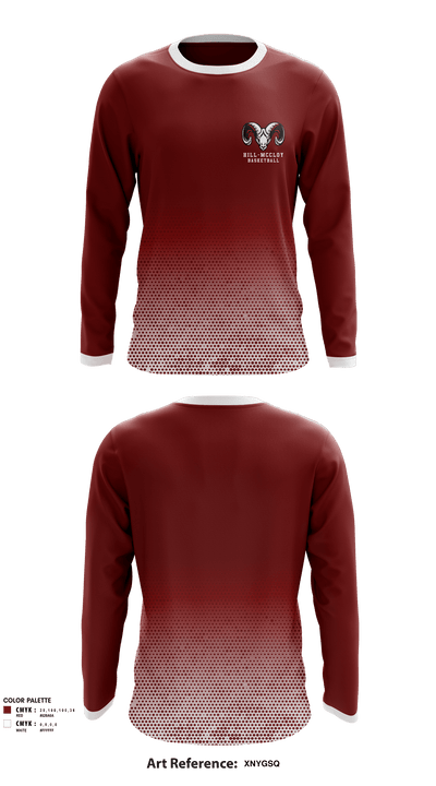 Hill-McCloy High School Basketball 75705012 Long Sleeve Performance Shirt - 1