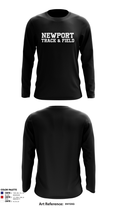 Newport High School Track & Field 49757231 Long Sleeve Performance Shirt - 4