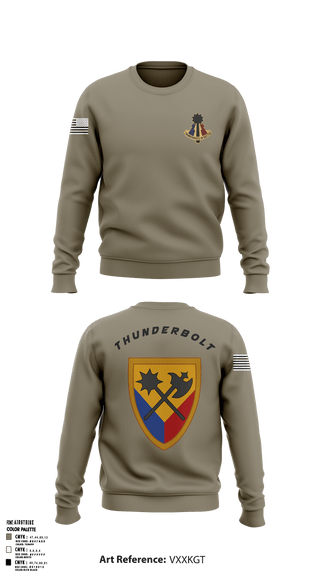 Crew Neck Sweatshirt, 194th Armor Brigade, Army, Teamtime, Team time, sublimation, custom sports apparel, team uniforms, spirit wear, spiritwear, sports uniforms, custom shirts, team store, custom team store, fundraiser sports, apparel fundraiser