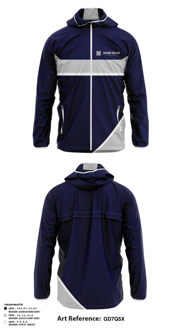 Windbreaker, Galena Middle School, Spirit Store, Teamtime, Team time, sublimation, custom sports apparel, team uniforms, spirit wear, spiritwear, sports uniforms, custom shirts, team store, custom team store, fundraiser sports, apparel fundraiser