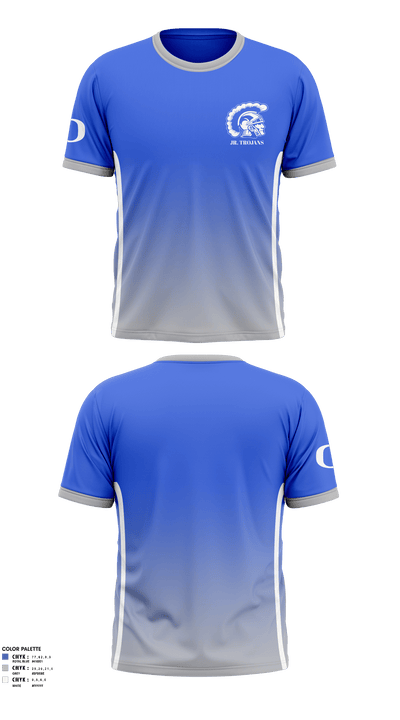 Orland Jr Trojans Football 79293862 Short Sleeve Performance Shirt - 4