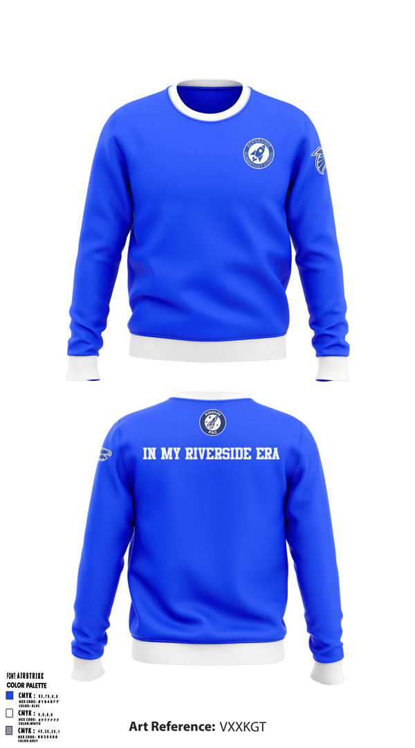 Crew Neck Sweatshirt, Riverside Elementary School, Spirit Store, Teamtime, Team time, sublimation, custom sports apparel, team uniforms, spirit wear, spiritwear, sports uniforms, custom shirts, team store, custom team store, fundraiser sports, apparel fundraiser