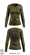 1-635th Scout Platoon 89807222 Women's Long Sleeve V-neck Shirt - 3