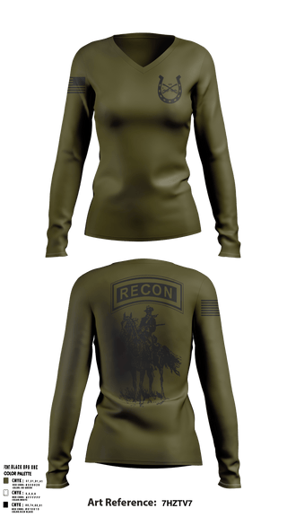 Women's Long Sleeve Vneck Shirt, , National Guard, Teamtime, Team time, sublimation, custom sports apparel, team uniforms, spirit wear, spiritwear, sports uniforms, custom shirts, team store, custom team store, fundraiser sports, apparel fundraiser