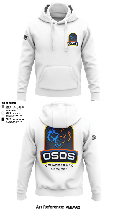 OSOS CONCRETE LLC 97572921 Hoodie - 33