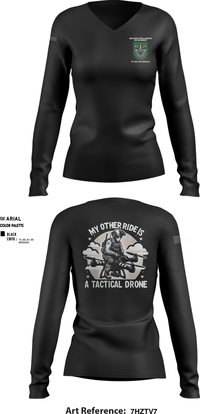 MID 1-10 SFG (A) 483143 Women's Long Sleeve V-neck Shirt - 3