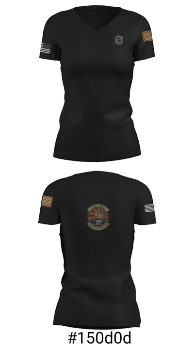 128th Air Control Squadron 4875965 Women's Short Sleeve V-neck Shirt - 18