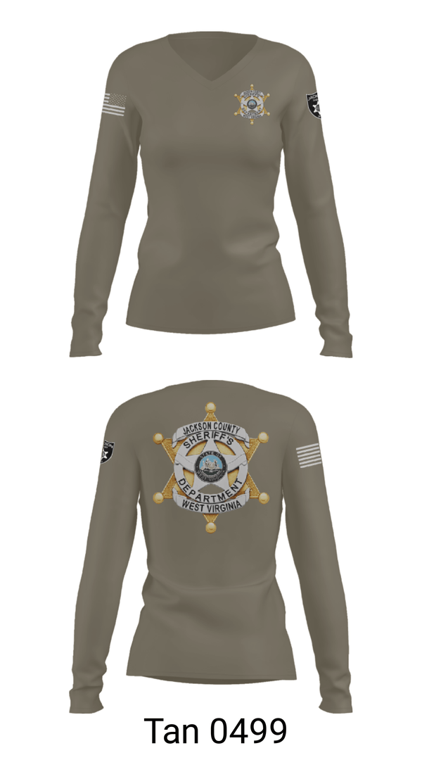 Women's Long Sleeve Vneck Shirt, , Police, Teamtime, Team time, sublimation, custom sports apparel, team uniforms, spirit wear, spiritwear, sports uniforms, custom shirts, team store, custom team store, fundraiser sports, apparel fundraiser