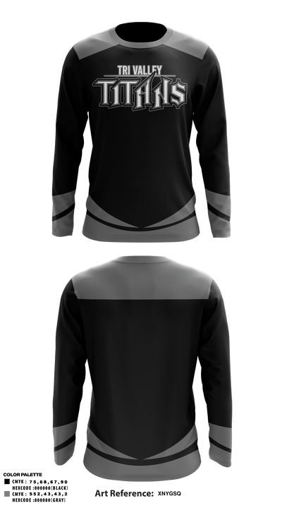 Swan Valley High School Ice Hockey 27287577 Long Sleeve Performance Shirt - 2