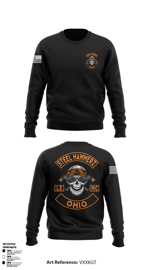 Crew Neck Sweatshirt, STEEL HAMMERZ, Police, Teamtime, Team time, sublimation, custom sports apparel, team uniforms, spirit wear, spiritwear, sports uniforms, custom shirts, team store, custom team store, fundraiser sports, apparel fundraiser