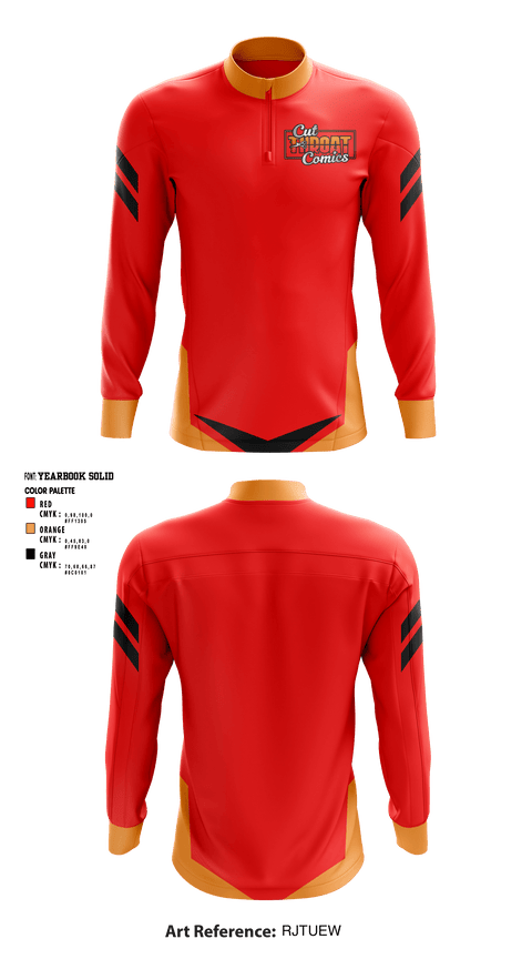 Quarter Zip Jacket, Cut Throat Comics, , Teamtime, Team time, sublimation, custom sports apparel, team uniforms, spirit wear, spiritwear, sports uniforms, custom shirts, team store, custom team store, fundraiser sports, apparel fundraiser