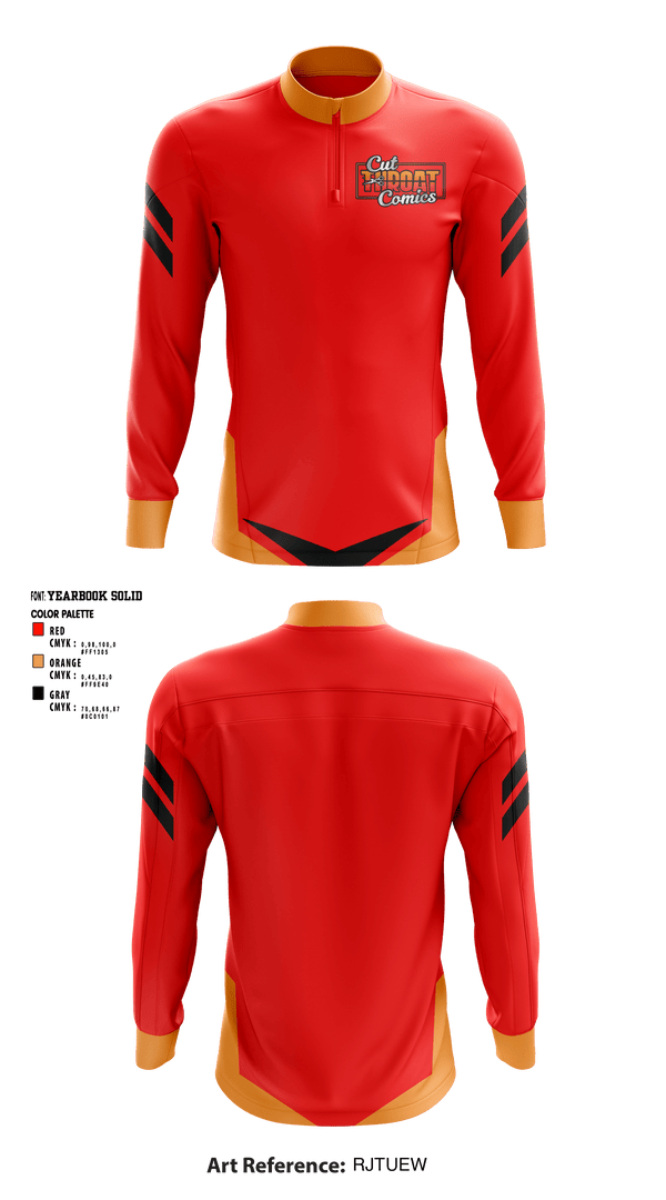 Quarter Zip Jacket, Cut Throat Comics, , Teamtime, Team time, sublimation, custom sports apparel, team uniforms, spirit wear, spiritwear, sports uniforms, custom shirts, team store, custom team store, fundraiser sports, apparel fundraiser