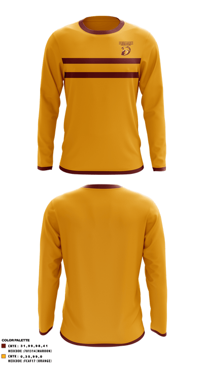 Deubrook Area High School Golf 46116874 Long Sleeve Performance Shirt - 1
