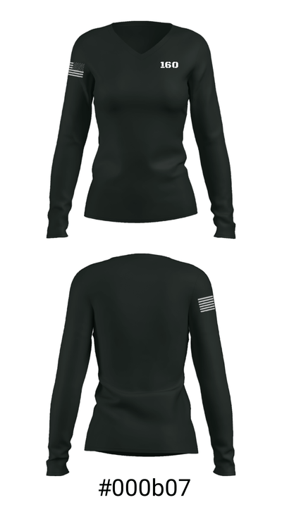 160 1181408 Women's Long Sleeve V-neck Shirt - 37