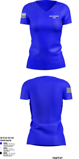 Women's Short Sleeve Vneck Shirt, Detachment 340, Air Force, Teamtime, Team time, sublimation, custom sports apparel, team uniforms, spirit wear, spiritwear, sports uniforms, custom shirts, team store, custom team store, fundraiser sports, apparel fundraiser
