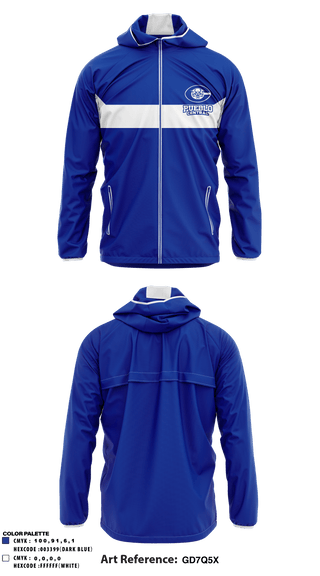 Windbreaker, Pueblo Central High School, Spirit Store, Teamtime, Team time, sublimation, custom sports apparel, team uniforms, spirit wear, spiritwear, sports uniforms, custom shirts, team store, custom team store, fundraiser sports, apparel fundraiser