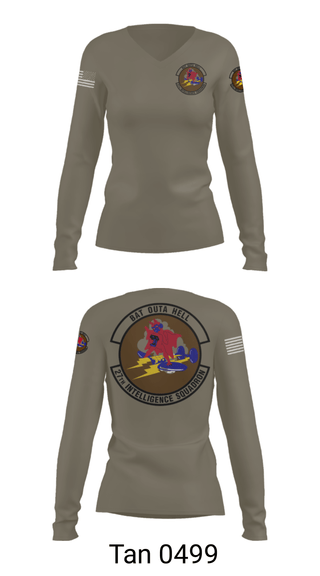 Women's Long Sleeve Vneck Shirt, , Air Force, Teamtime, Team time, sublimation, custom sports apparel, team uniforms, spirit wear, spiritwear, sports uniforms, custom shirts, team store, custom team store, fundraiser sports, apparel fundraiser