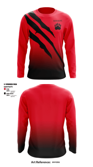 Long Sleeve Performance Shirt, Kodiak FC, Men's Soccer, Teamtime, Team time, sublimation, custom sports apparel, team uniforms, spirit wear, spiritwear, sports uniforms, custom shirts, team store, custom team store, fundraiser sports, apparel fundraiser