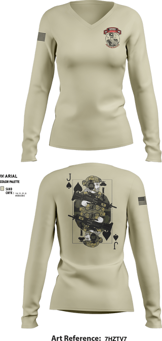 Women's Long Sleeve Vneck Shirt, , Army, Teamtime, Team time, sublimation, custom sports apparel, team uniforms, spirit wear, spiritwear, sports uniforms, custom shirts, team store, custom team store, fundraiser sports, apparel fundraiser