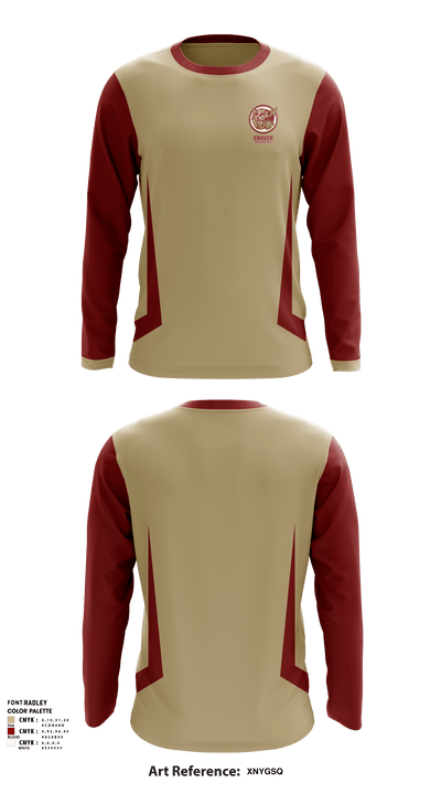 Carver Middle School Basketball 97462444 Long Sleeve Performance Shirt - 1