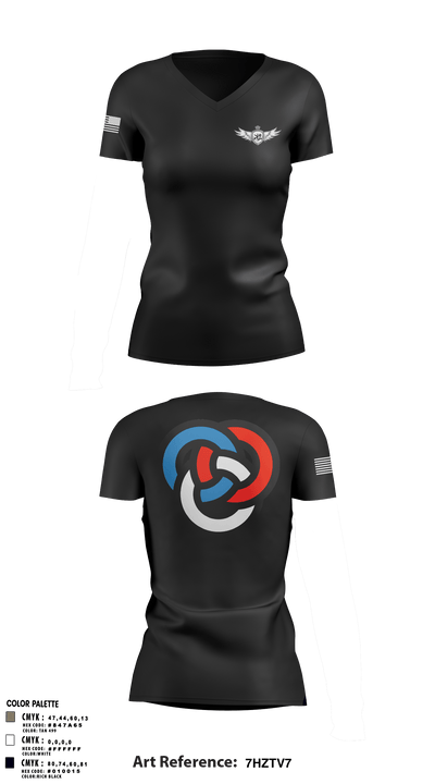 The K2 Way 40889652 Women's Short Sleeve V-neck Shirt - 3