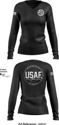 611 CES 65338274 Women's Long Sleeve V-neck Shirt - 6