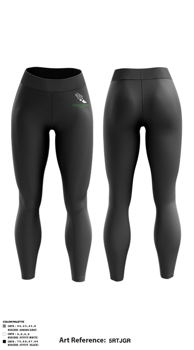 Concord High School Track 53059740 Womens Leggings - 4