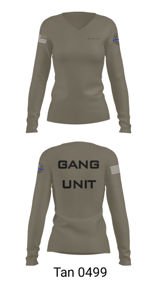 Women's Long Sleeve Vneck Shirt, , Police, Teamtime, Team time, sublimation, custom sports apparel, team uniforms, spirit wear, spiritwear, sports uniforms, custom shirts, team store, custom team store, fundraiser sports, apparel fundraiser