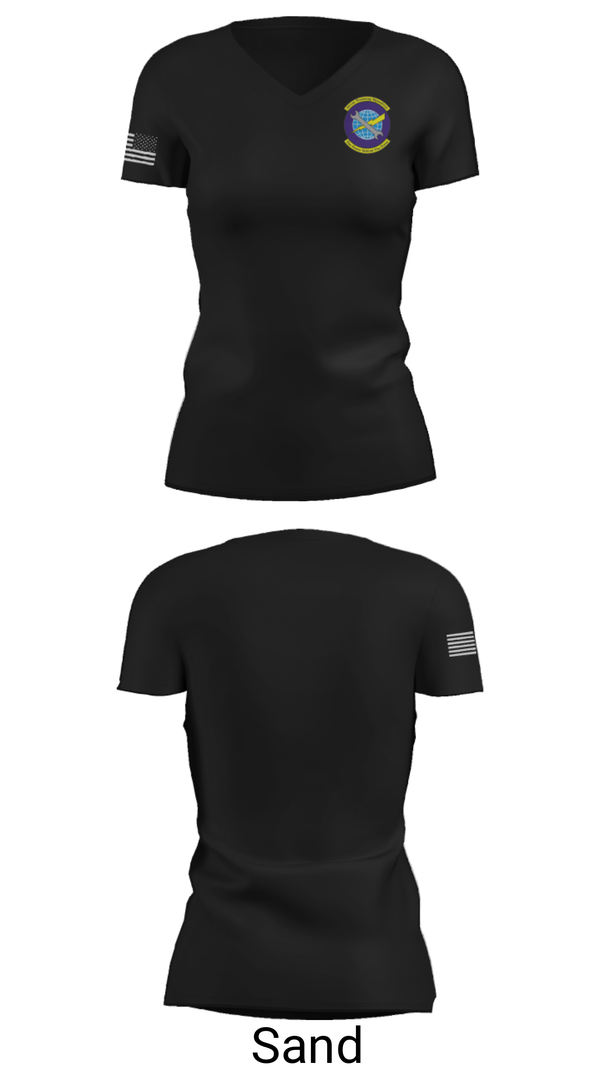 Women's Short Sleeve Vneck Shirt, , Air Force, Teamtime, Team time, sublimation, custom sports apparel, team uniforms, spirit wear, spiritwear, sports uniforms, custom shirts, team store, custom team store, fundraiser sports, apparel fundraiser