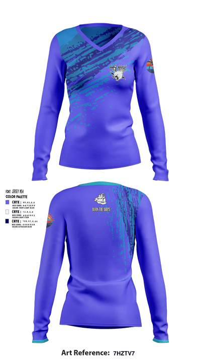 Coast Range CrossFit 26905705 Women's Long Sleeve V-neck Shirt - 1