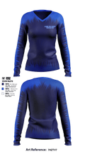 Leading Edge Academy Mountain View 75285054 Women's Long Sleeve V-neck Shirt - 1