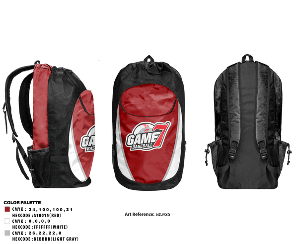 Gear Bag, Game 7 Baseball, Baseball, Teamtime, Team time, sublimation, custom sports apparel, team uniforms, spirit wear, spiritwear, sports uniforms, custom shirts, team store, custom team store, fundraiser sports, apparel fundraiser