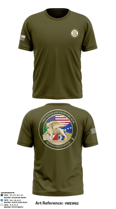 Vicenza Field Office 4611375 Short Sleeve Performance Shirt - 1